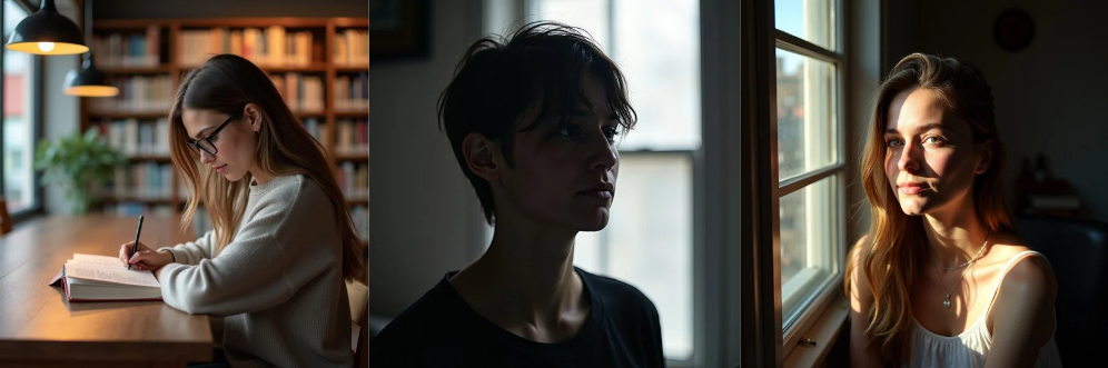 Portraits with motion blur, heavy shadows, or faces partially covered