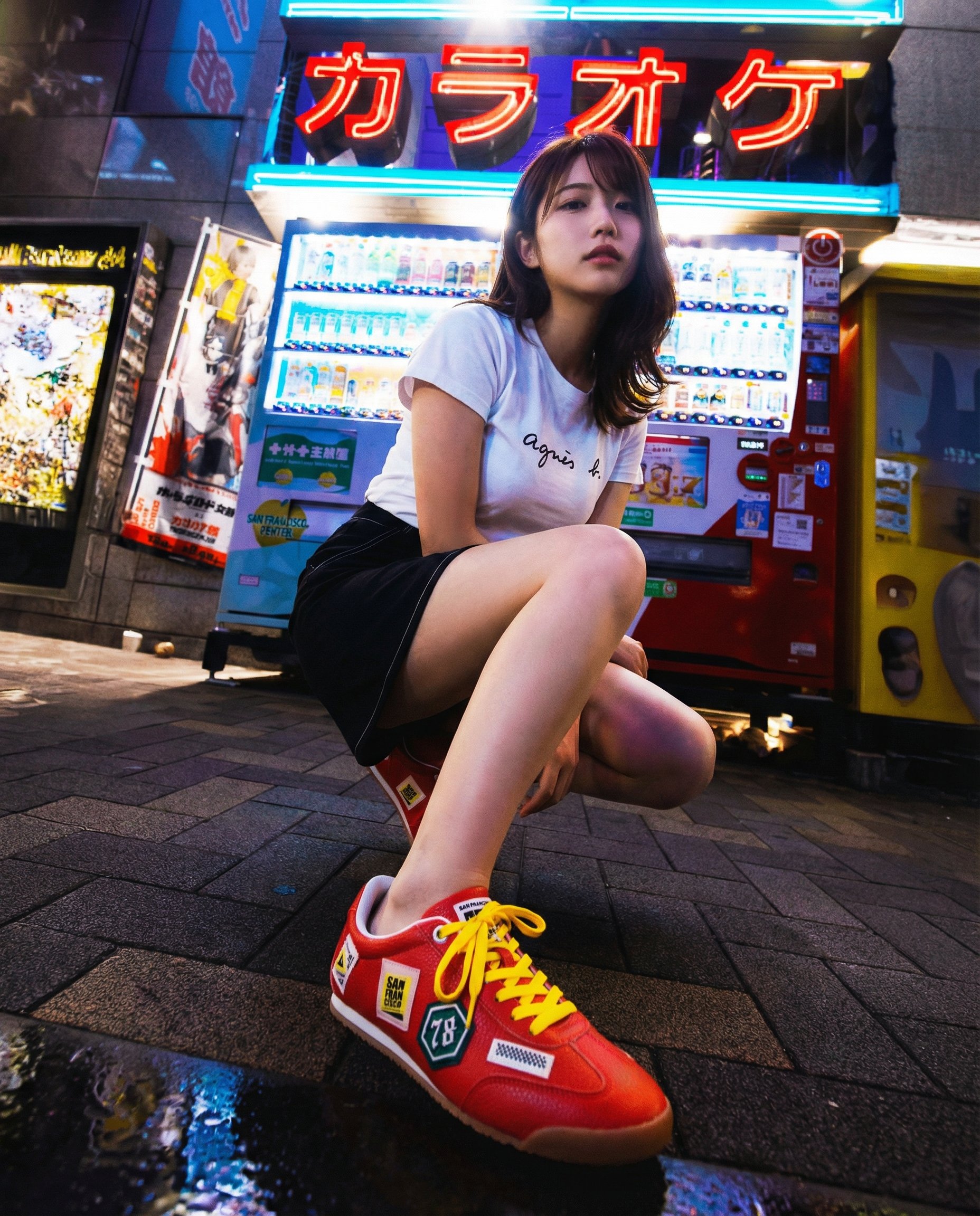 {
  "task_name": "Sneaker Try-On | A>C>B | Match Input B Style Exactly",
  "inputs": {
    "A": "sneaker product photo (single image) — product of truth",
    "B": "brand style reference photo (campaign look) — style of truth",
    "C": "user full body photo — identity of truth"
  },
  "role_map": {
    "priority_order": ["A_product_truth", "C_user_identity", "B_style_truth"],
    "A_product_truth": {
      "description": "Absolute source for sneaker identity. Never redesign.",
      "locks": [
        "shape",
        "proportions",
        "sole_thickness",
        "materials",
        "stitching",
        "colorway",
        "logo_design",
        "logo_placement",
        "logo_orientation",
        "logo_sharpness"
      ],
      "allowed": ["minor lighting adaptation", "minor reflection adaptation"],
      "forbidden": [
        "redesign",
        "logo distortion",
        "brand alteration",
        "blurred or unreadable logos",
        "added text/labels on sneaker"
      ]
    },
    "C_user_identity": {
      "description": "Absolute source for user identity (face + body). Must remain recognizable.",
      "locks": ["face identity", "body proportions", "skin tone"],
      "allowed": [
        "light commercial polish (natural contrast, clean rendering)",
        "minor artifact cleanup"
      ],
      "forbidden": ["face reshaping", "beauty-filter look", "identity drift"]
    },
    "B_style_truth": {
      "description": "Match Input B's visual language as closely as possible while keeping A and C locks.",
      "match_exactly": [
        "lighting direction/intensity",
        "color grading and contrast",
        "environment type and time-of-day",
        "camera angle and framing",
        "lens perspective/distortion level",
        "depth of field / background sharpness",
        "mood/attitude",
        "styling vibe (streetwear campaign)",
        "overall realism level"
      ],
      "do_not_copy": [
        "B person identity",
        "B face",
        "B body type",
        "B exact wardrobe items/branding text"
      ],
      "strength": "strong"
    }
  },
  "objective": {
    "goal": "Generate one 4:5 real commercial campaign photo where the user (C) is wearing the exact sneaker (A), and the entire photo style matches Input B (lighting/camera/environment/color/mood) as closely as possible.",
    "success_criteria": [
      "User remains clearly recognizable as themselves",
      "Sneaker from A is unchanged and logo is perfectly sharp/readable",
      "Photo reads as real commercial photography (no AI composite look)",
      "Sneaker is emphasized, but full outfit still looks good"
    ]
  },
  "composition_rules": {
    "pose": {
      "mode": "match_B_pose_language",
      "requirements": [
        "Adapt the user pose to match B's pose language (angle, attitude, weight shift) while staying natural for the user",
        "Do not replicate B pose 1:1 if incompatible with C anatomy or framing"
      ]
    },
    "clothing": {
      "preserve_user_clothing": true,
      "auto_adjust_only_for_visibility": [
        "pants hem fold/crop to expose sneaker cleanly"
      ],
      "forbidden": [
        "outfit replacement",
        "adding new garments",
        "adding brand logos or text"
      ],
      "style_requirement": "Make the existing outfit look intentional and campaign-ready via lighting, grading, and clean rendering (not wardrobe change)."
    },
    "sneaker_integration": {
      "replace_existing_footwear": true,
      "fit_and_scale": [
        "correct size relative to foot",
        "correct sole thickness per A",
        "correct perspective per B camera"
      ],
      "ground_contact": {
        "must_be_physical": true,
        "includes": ["correct shadow", "weight/pressure realism", "consistent perspective"]
      },
      "visibility": {
        "must_be_visible": true,
        "occlusion_policy": "keep_visible",
        "requirements": [
          "Ensure sneaker is unobstructed and visually readable",
          "Adjust clothing edges only if needed to keep sneaker visible"
        ]
      },
      "emphasis": {
        "priority": "high",
        "methods": [
          "composition frames sneaker clearly",
          "subtle perspective advantage consistent with B",
          "lighting highlights sneaker surfaces without blowing out logos"
        ]
      }
    },
    "camera_and_scene": {
      "source_of_truth": "B",
      "match": [
        "camera height and tilt",
        "framing and subject placement",
        "lens feel (wide vs normal)",
        "background density and bokeh/sharpness",
        "scene scale cues (street depth, signage, steps, pavement, etc.)"
      ]
    }
  },
  "output_settings": {
    "aspect_ratio": "4:5",
    "count": 1,
    "quality": "high",
    "style": "real commercial photography",
    "no_ai_composite_look": true
  },
  "hard_exclusions": [
    "stylized",
    "illustration",
    "cgi look",
    "cartoon",
    "anime",
    "over-smoothing",
    "plastic skin",
    "identity drift",
    "fashion distortion",
    "logo blur",
    "logo deformation",
    "added text or labels",
    "watermarks"
  ],
  "rejection_policy": {
    "reject_if": [
      "feet missing",
      "legs missing",
      "extreme pose that prevents realistic shoe placement",
      "severe blur",
      "feet area heavily occluded"
    ],
    "on_reject_message": "Please upload a full-body photo with clear legs and feet visible, minimal motion blur, and a natural standing or casual pose. Avoid extreme angles and heavy occlusion around the shoes."
  },
  "prompt_template": {
    "instruction": [
      "Use Input A as the only truth for sneaker design and branding. Do not redesign. Keep logos perfectly sharp and readable.",
      "Use Input C as the only truth for the person (face + body). The user must remain recognizable. Allow only light commercial polish; no face reshaping.",
      "Match Input B's style as closely as possible: lighting, environment, camera angle/framing, lens perspective, depth of field, color grading, contrast, and mood.",
      "Replace the user's footwear with the exact sneaker from A. Ensure realistic fit, correct scale, and physical ground contact with accurate shadow and perspective.",
      "Emphasize the sneaker as the main focal point, but keep the full outfit looking good and campaign-ready using B-style lighting and grading (no wardrobe replacement).",
      "Output one 4:5 real commercial streetwear campaign photo. No stylization, no CGI, no added text, no watermarks, no AI composite look."
    ]
  }
}
