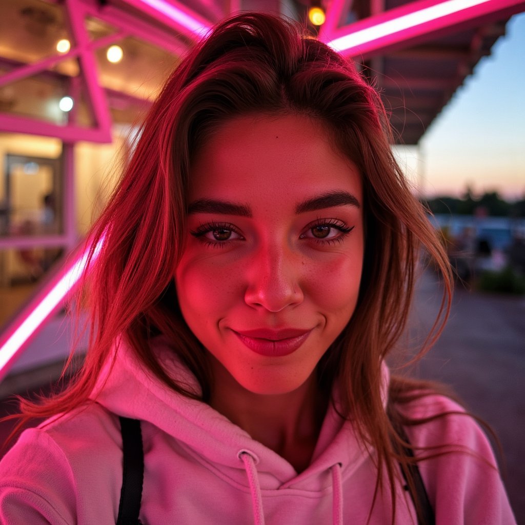 Close-up headshot of a singer-songwriter with tousled hair, casual hoodie, faint smile, soft sunset lighting — quiet and personal like Ed Sheeran’s Play tour