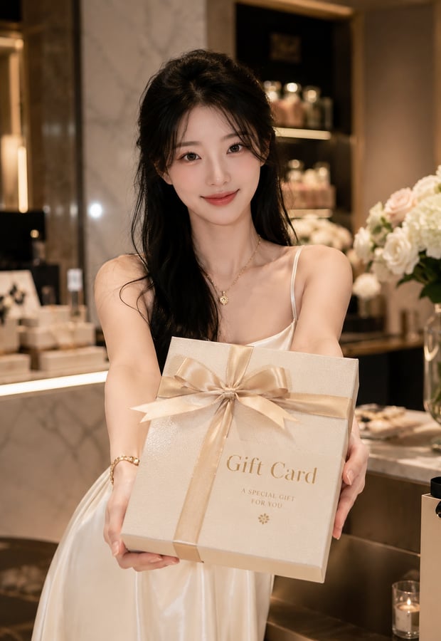 使用「礼品卡」预设由 PhotoGPT 生成的图像