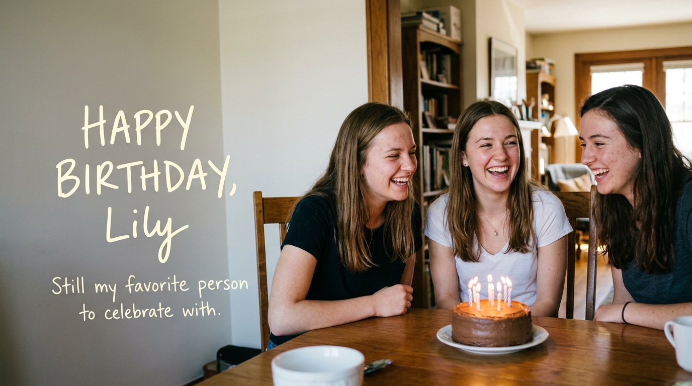 Original birthday photo turned into a personalized greeting card