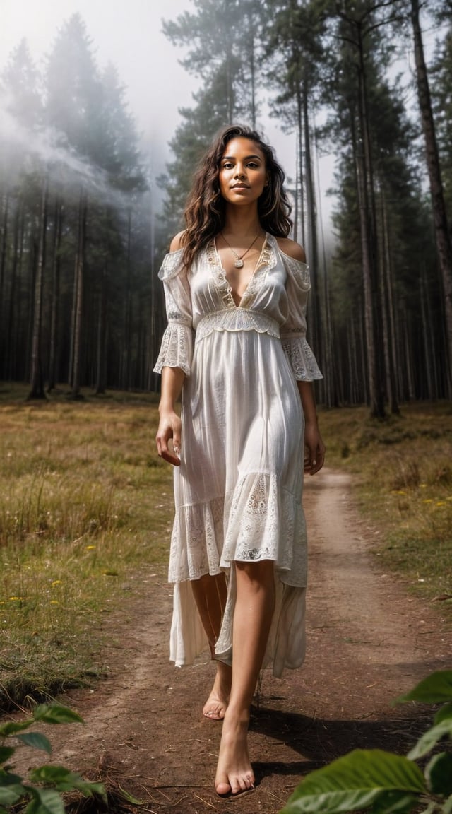 Mysterious twilight figure, silhouetted against a vivid dusk skyline.