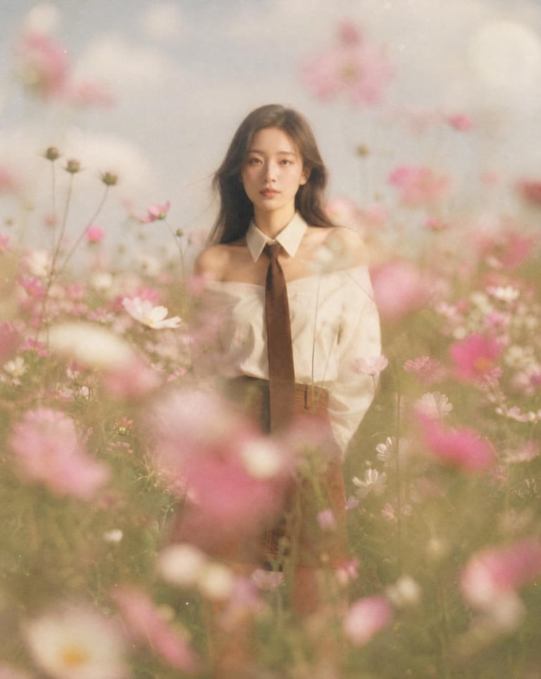 Using my uploaded photo as the main reference, create a dreamy, ethereal portrai