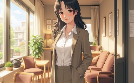 Ghibli Headshot AI image example