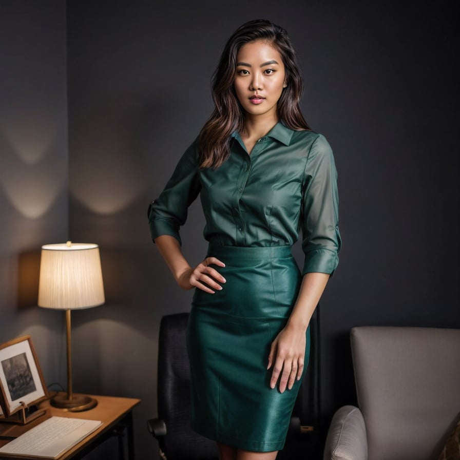 green professional dress