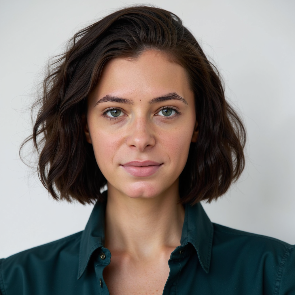 A highly realistic, highly detailed HDR professional passport photo of a woman i