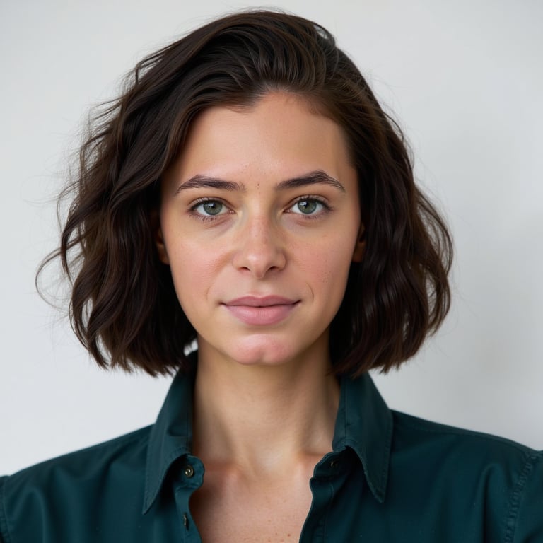 A highly realistic, highly detailed HDR professional passport photo of a woman i