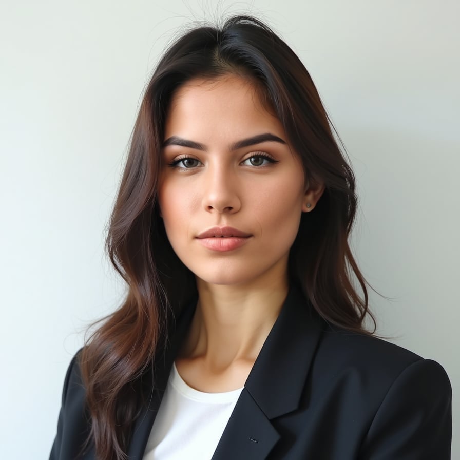 A passport-size photo of a person with a neutral expression, facing forward, looking directly at the camera. The background is plain white, the lighting is even, with no shadows. The subject is wearing a neat shirt, no headgear, and no glasses, adhering to standard passport photo guidelines