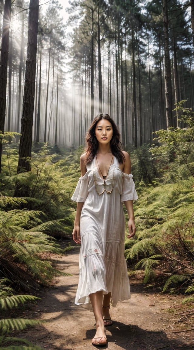 Mysterious twilight figure, silhouetted against a vivid dusk skyline.