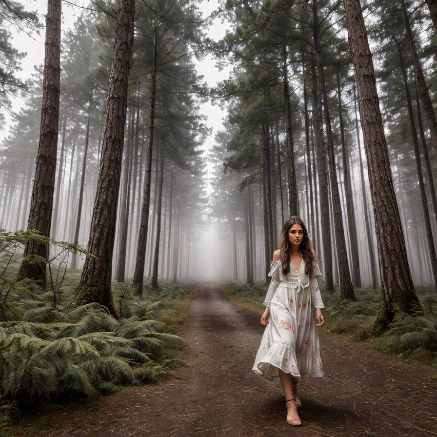 Mysterious twilight figure, silhouetted against a vivid dusk skyline.