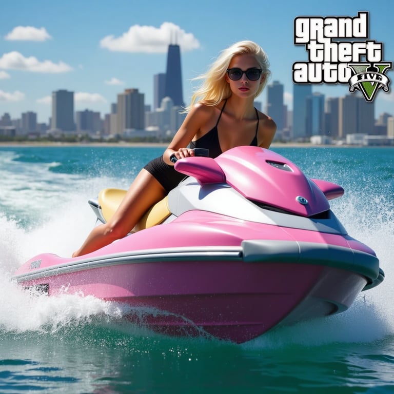 Underwater tunnel escape during a GTA-style pursuit, diver escaping through glow