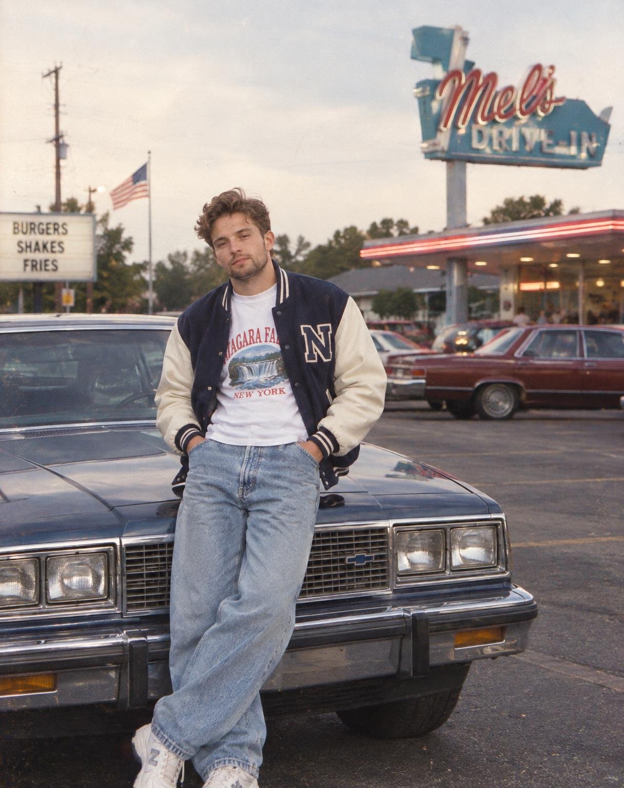 Transform the uploaded photo into a realistic American photograph from the 1980s