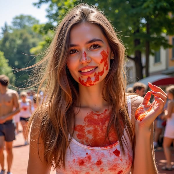 la tomatina AI Image