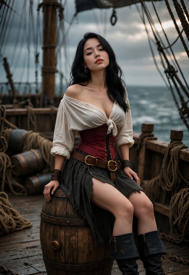 使用「海盗」预设由 PhotoGPT 生成的图像