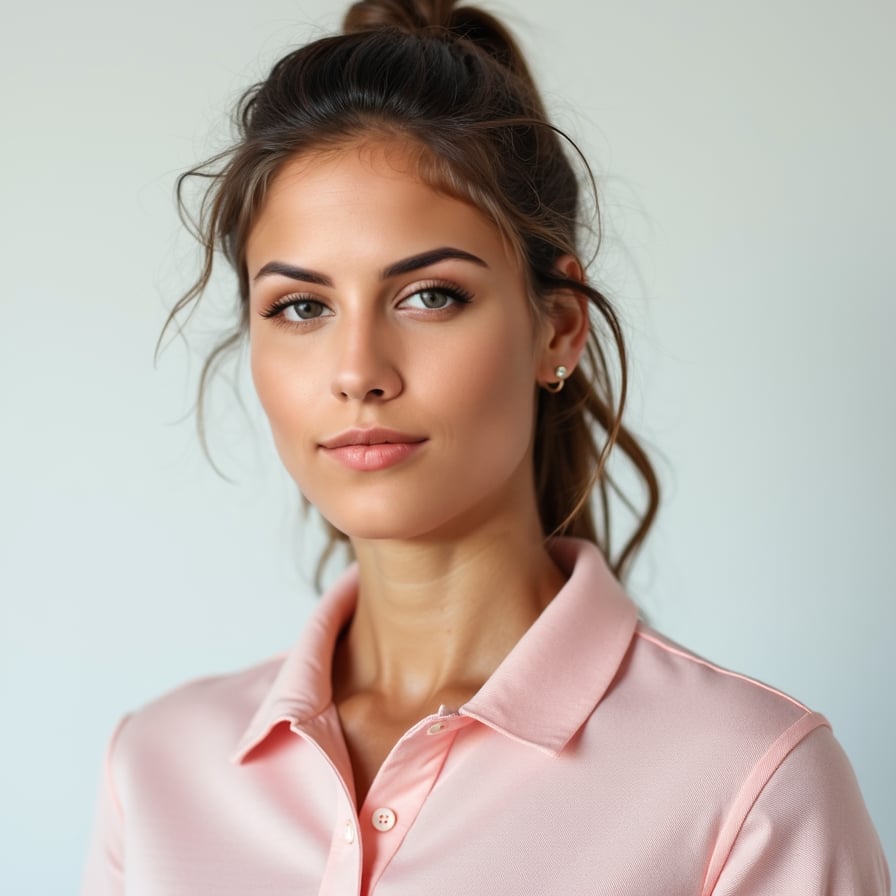 A passport-size photo of a sportsperson wearing a plain polo shirt, with a neutral expression. The background is plain and white, and the subject is well-groomed and centered, looking directly at the camera