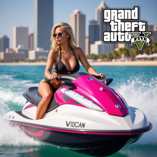 GTA VI：High Tide Pursuit風写真のAI画像