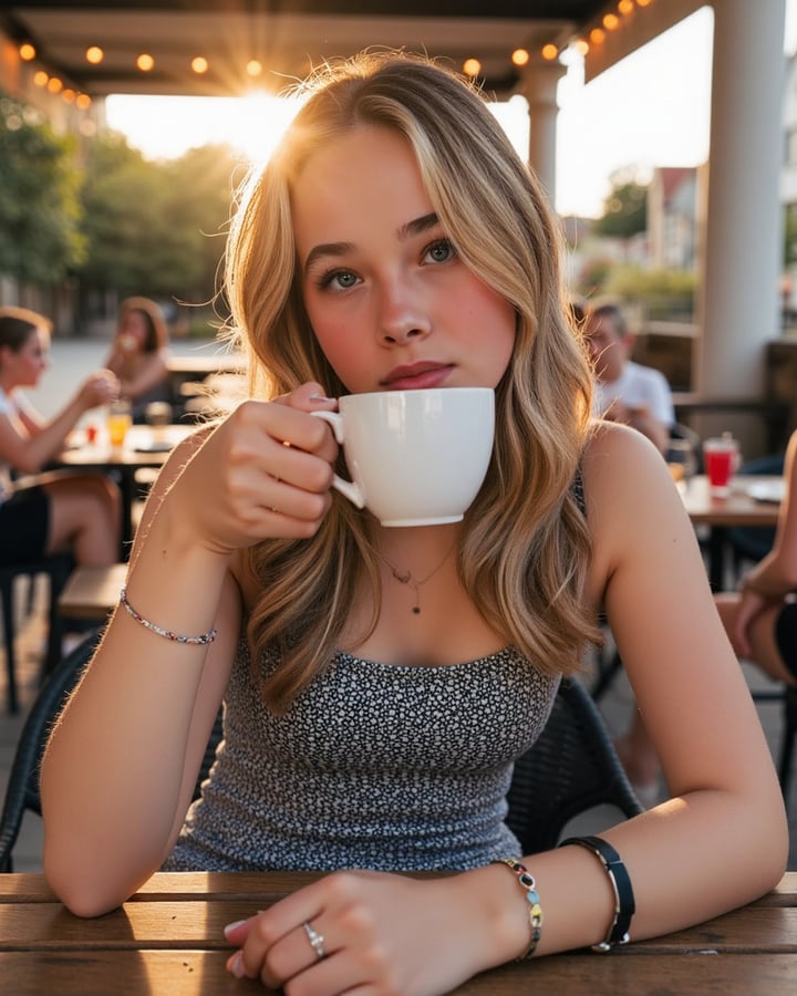 Casual portrait before AI social media photo edit