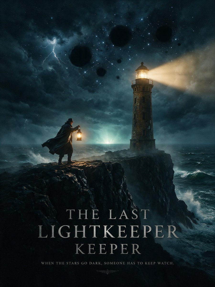 Cinematic movie poster for "THE LAST LIGHTKEEPER"