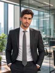Professional AI headshot of a man in a modern office