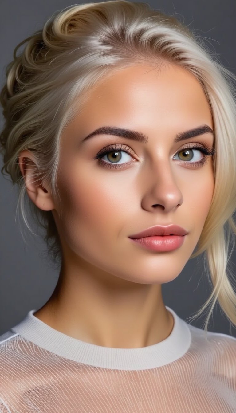 Enhance a basic headshot by applying subtle skin retouching, natural lighting correction, and a fresh haircut from a selected reference photo — perfect for professional profiles and online presence.