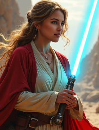 Star Wars AI portrait with cinematic sci-fi lighting