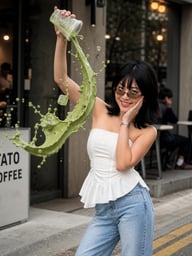 Recurso 2 del flujo de trabajo de Tendencia del matcha derramado en PhotoGPT Flow