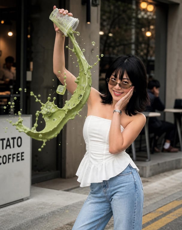 Ejemplo generado 1 de Tendencia del matcha derramado