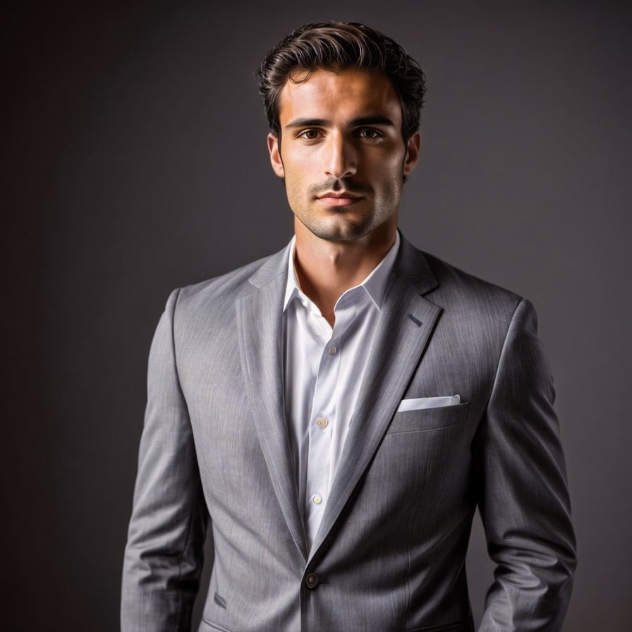 headshot orange color dress