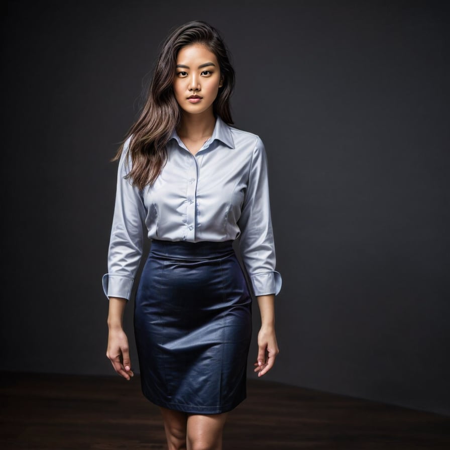 blue professional dress