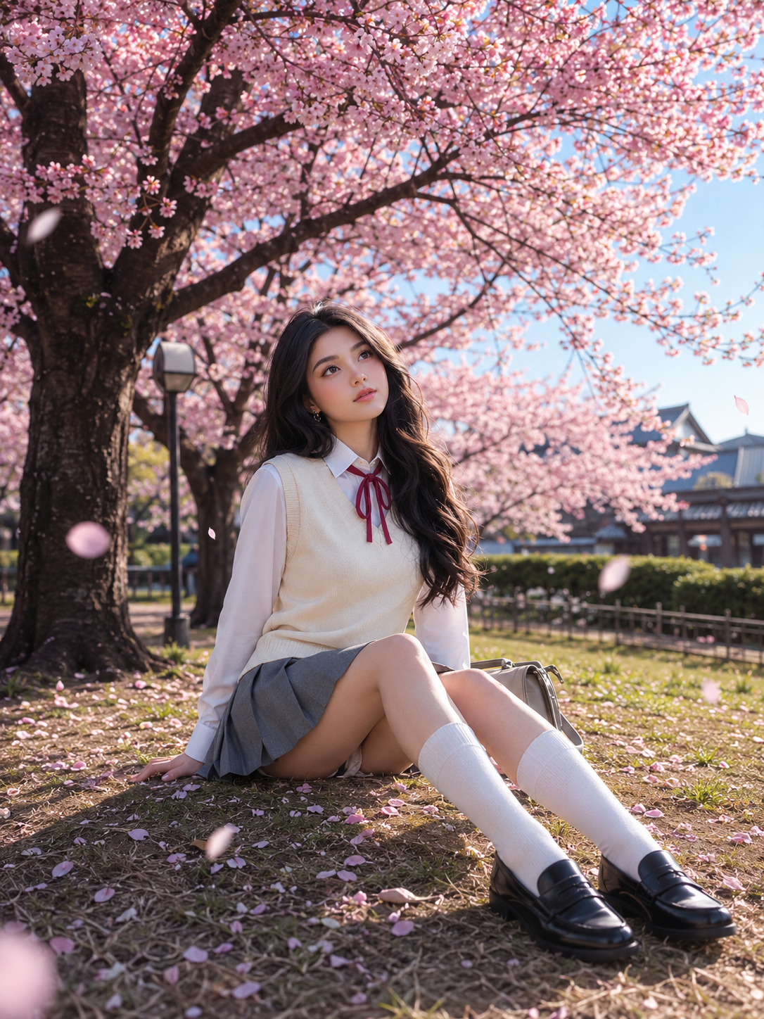 使用「樱花照片」预设由 PhotoGPT 生成的图像