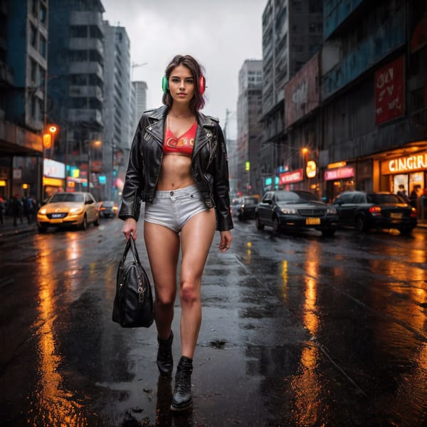 Imagen con IA de Cyberpunk