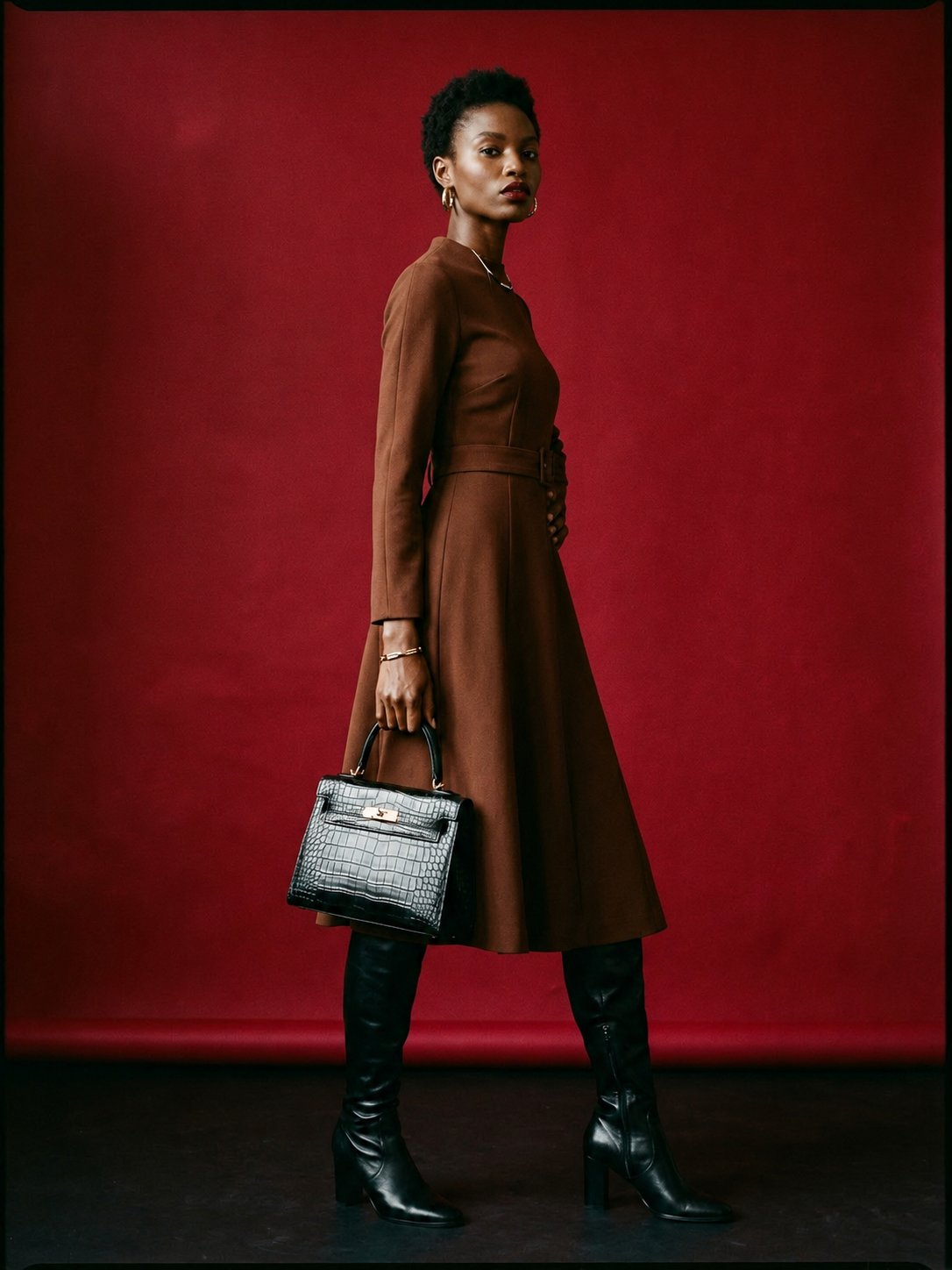 The generated fashion editorial image