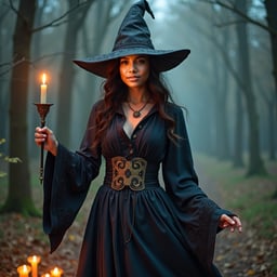 Cast a spell with our Witch/Wizard AI generated images. Create magical photos with our AI powered headshots and experience the world of magic.