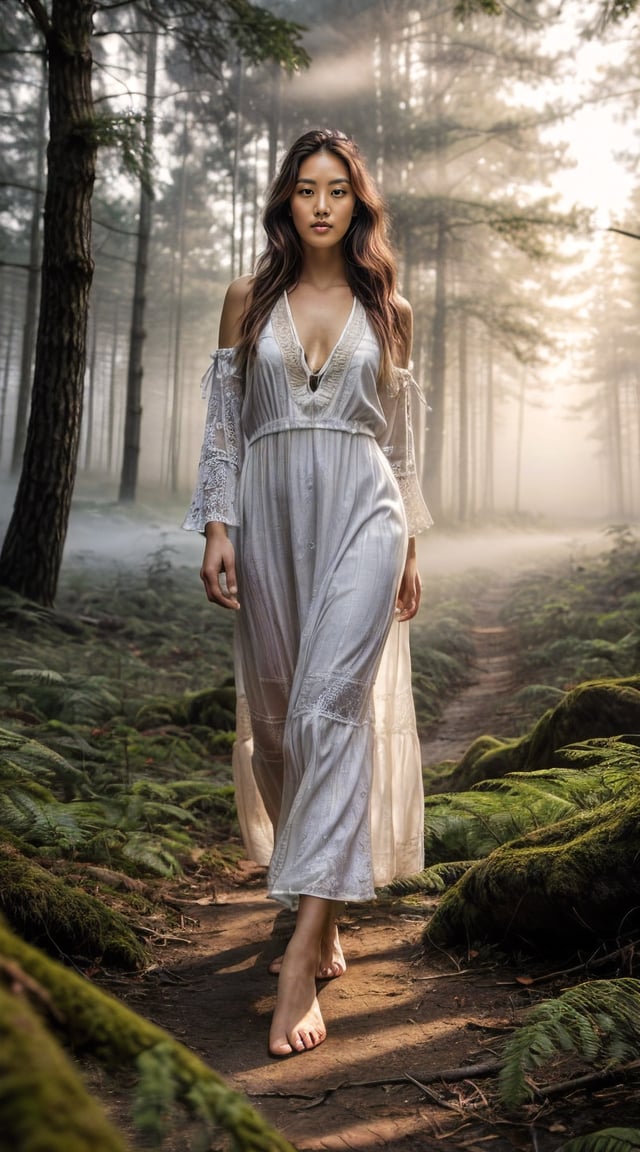 Mysterious twilight figure, silhouetted against a vivid dusk skyline.