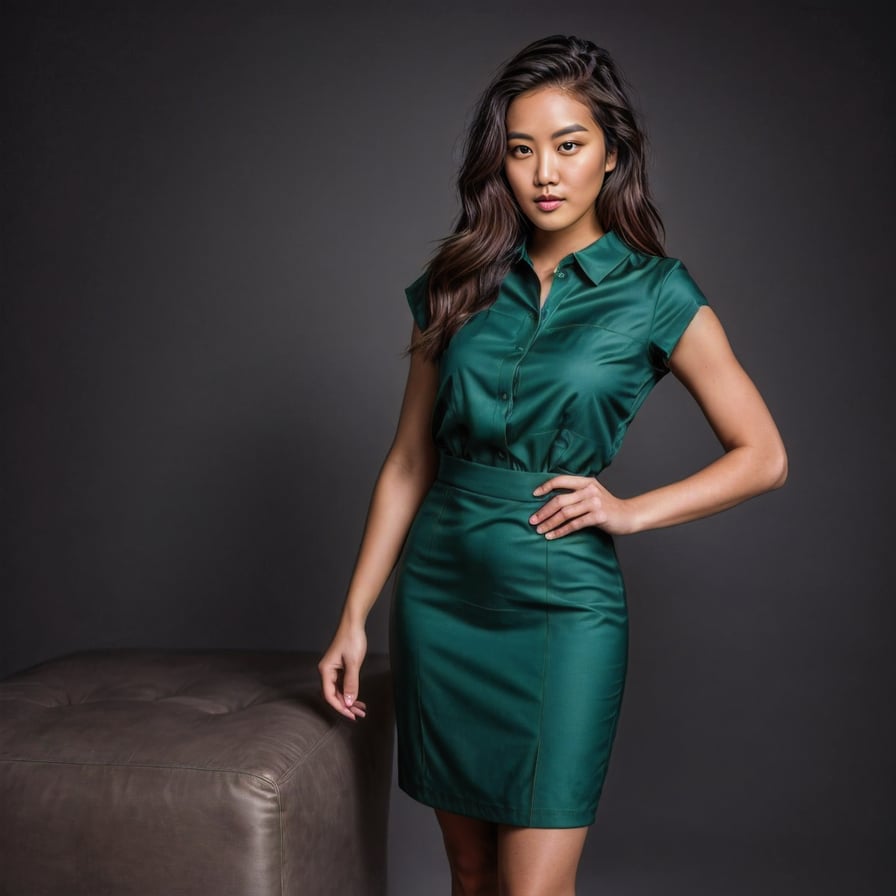 green professional dress