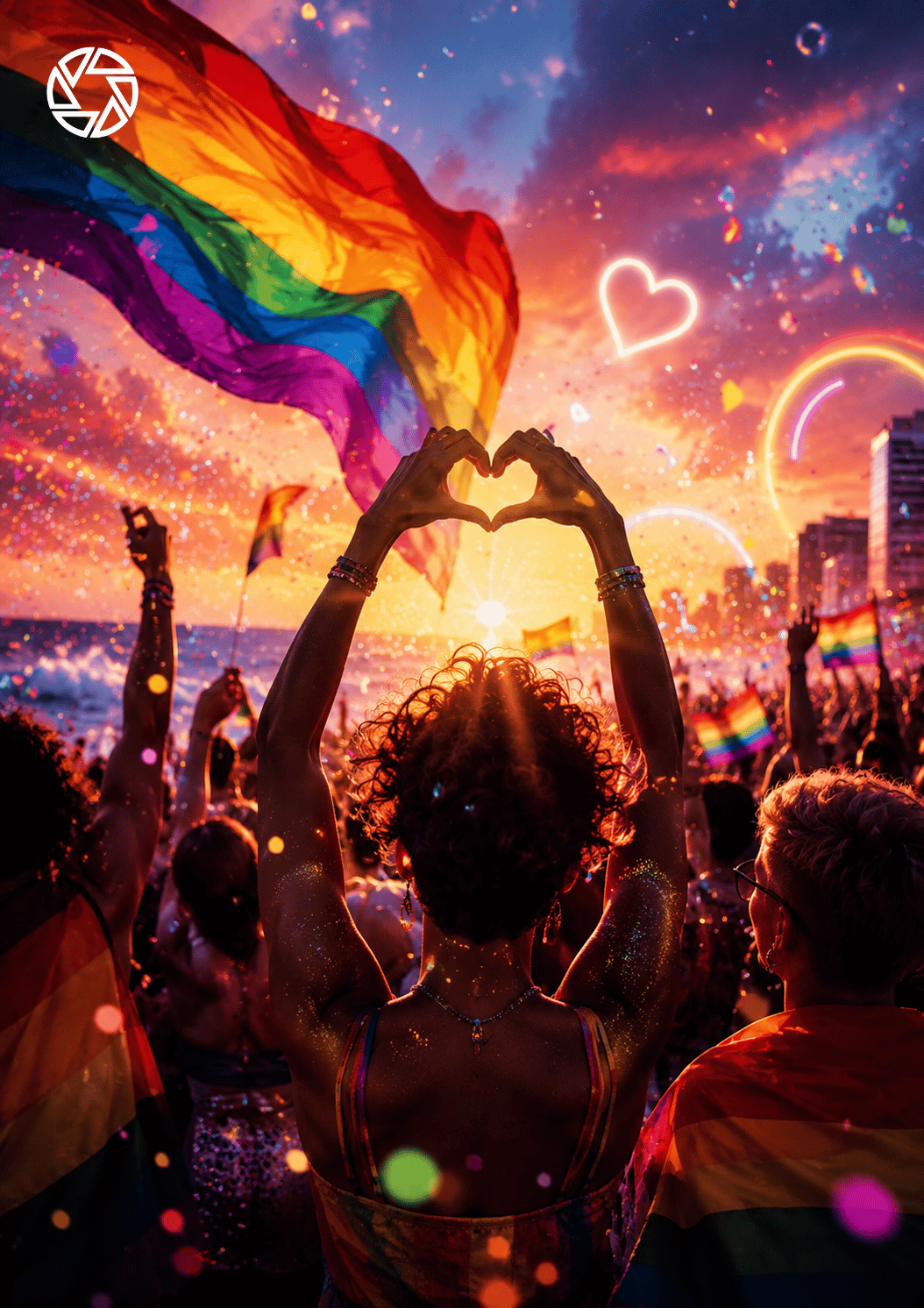 Minimalist Pride Poster generated using PhotoGPT