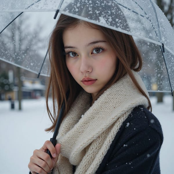 snowy winter AI Image