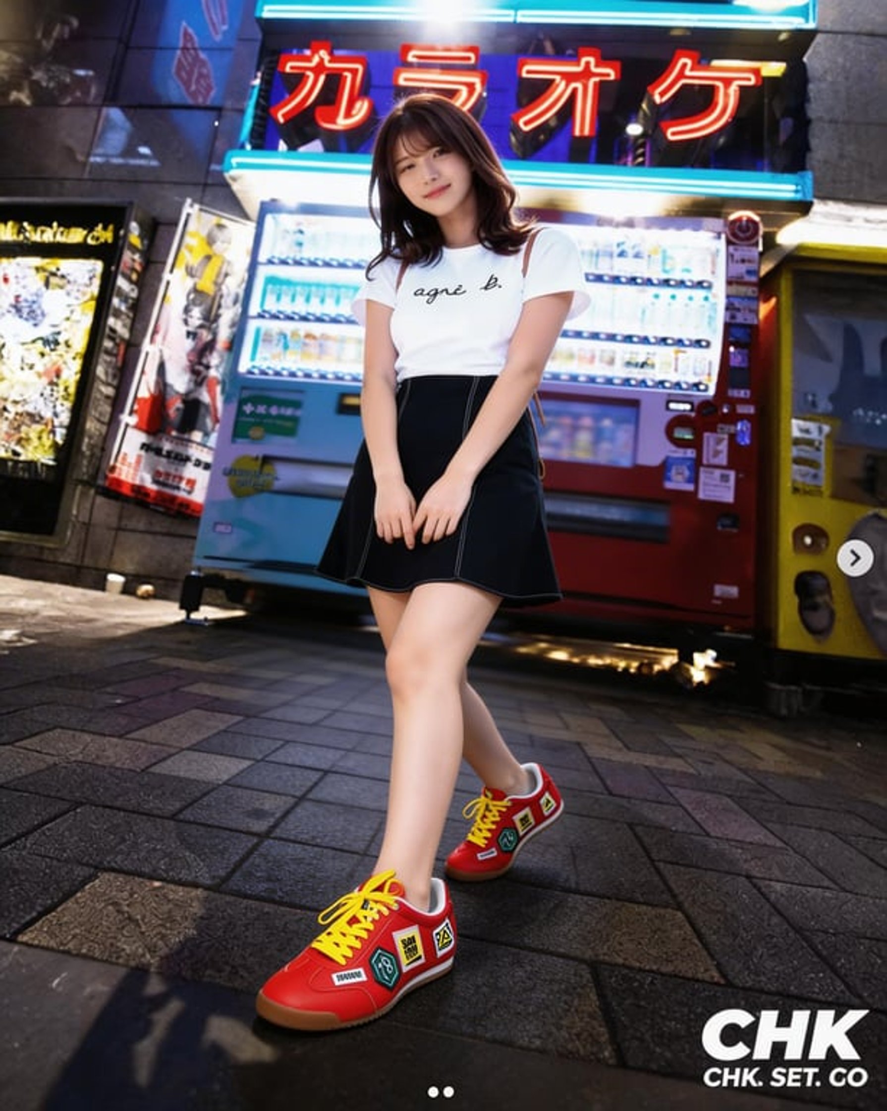{
  "task_name": "Sneaker Try-On | A>C>B | Match Input B Style Exactly",
  "inputs": {
    "A": "sneaker product photo (single image) — product of truth",
    "B": "brand style reference photo (campaign look) — style of truth",
    "C": "user full body photo — identity of truth"
  },
  "role_map": {
    "priority_order": ["A_product_truth", "C_user_identity", "B_style_truth"],
    "A_product_truth": {
      "description": "Absolute source for sneaker identity. Never redesign.",
      "locks": [
        "shape",
        "proportions",
        "sole_thickness",
        "materials",
        "stitching",
        "colorway",
        "logo_design",
        "logo_placement",
        "logo_orientation",
        "logo_sharpness"
      ],
      "allowed": ["minor lighting adaptation", "minor reflection adaptation"],
      "forbidden": [
        "redesign",
        "logo distortion",
        "brand alteration",
        "blurred or unreadable logos",
        "added text/labels on sneaker"
      ]
    },
    "C_user_identity": {
      "description": "Absolute source for user identity (face + body). Must remain recognizable.",
      "locks": ["face identity", "body proportions", "skin tone"],
      "allowed": [
        "light commercial polish (natural contrast, clean rendering)",
        "minor artifact cleanup"
      ],
      "forbidden": ["face reshaping", "beauty-filter look", "identity drift"]
    },
    "B_style_truth": {
      "description": "Match Input B's visual language as closely as possible while keeping A and C locks.",
      "match_exactly": [
        "lighting direction/intensity",
        "color grading and contrast",
        "environment type and time-of-day",
        "camera angle and framing",
        "lens perspective/distortion level",
        "depth of field / background sharpness",
        "mood/attitude",
        "styling vibe (streetwear campaign)",
        "overall realism level"
      ],
      "do_not_copy": [
        "B person identity",
        "B face",
        "B body type",
        "B exact wardrobe items/branding text"
      ],
      "strength": "strong"
    }
  },
  "objective": {
    "goal": "Generate one 4:5 real commercial campaign photo where the user (C) is wearing the exact sneaker (A), and the entire photo style matches Input B (lighting/camera/environment/color/mood) as closely as possible.",
    "success_criteria": [
      "User remains clearly recognizable as themselves",
      "Sneaker from A is unchanged and logo is perfectly sharp/readable",
      "Photo reads as real commercial photography (no AI composite look)",
      "Sneaker is emphasized, but full outfit still looks good"
    ]
  },
  "composition_rules": {
    "pose": {
      "mode": "match_B_pose_language",
      "requirements": [
        "Adapt the user pose to match B's pose language (angle, attitude, weight shift) while staying natural for the user",
        "Do not replicate B pose 1:1 if incompatible with C anatomy or framing"
      ]
    },
    "clothing": {
      "preserve_user_clothing": true,
      "auto_adjust_only_for_visibility": [
        "pants hem fold/crop to expose sneaker cleanly"
      ],
      "forbidden": [
        "outfit replacement",
        "adding new garments",
        "adding brand logos or text"
      ],
      "style_requirement": "Make the existing outfit look intentional and campaign-ready via lighting, grading, and clean rendering (not wardrobe change)."
    },
    "sneaker_integration": {
      "replace_existing_footwear": true,
      "fit_and_scale": [
        "correct size relative to foot",
        "correct sole thickness per A",
        "correct perspective per B camera"
      ],
      "ground_contact": {
        "must_be_physical": true,
        "includes": ["correct shadow", "weight/pressure realism", "consistent perspective"]
      },
      "visibility": {
        "must_be_visible": true,
        "occlusion_policy": "keep_visible",
        "requirements": [
          "Ensure sneaker is unobstructed and visually readable",
          "Adjust clothing edges only if needed to keep sneaker visible"
        ]
      },
      "emphasis": {
        "priority": "high",
        "methods": [
          "composition frames sneaker clearly",
          "subtle perspective advantage consistent with B",
          "lighting highlights sneaker surfaces without blowing out logos"
        ]
      }
    },
    "camera_and_scene": {
      "source_of_truth": "B",
      "match": [
        "camera height and tilt",
        "framing and subject placement",
        "lens feel (wide vs normal)",
        "background density and bokeh/sharpness",
        "scene scale cues (street depth, signage, steps, pavement, etc.)"
      ]
    }
  },
  "output_settings": {
    "aspect_ratio": "4:5",
    "count": 1,
    "quality": "high",
    "style": "real commercial photography",
    "no_ai_composite_look": true
  },
  "hard_exclusions": [
    "stylized",
    "illustration",
    "cgi look",
    "cartoon",
    "anime",
    "over-smoothing",
    "plastic skin",
    "identity drift",
    "fashion distortion",
    "logo blur",
    "logo deformation",
    "added text or labels",
    "watermarks"
  ],
  "rejection_policy": {
    "reject_if": [
      "feet missing",
      "legs missing",
      "extreme pose that prevents realistic shoe placement",
      "severe blur",
      "feet area heavily occluded"
    ],
    "on_reject_message": "Please upload a full-body photo with clear legs and feet visible, minimal motion blur, and a natural standing or casual pose. Avoid extreme angles and heavy occlusion around the shoes."
  },
  "prompt_template": {
    "instruction": [
      "Use Input A as the only truth for sneaker design and branding. Do not redesign. Keep logos perfectly sharp and readable.",
      "Use Input C as the only truth for the person (face + body). The user must remain recognizable. Allow only light commercial polish; no face reshaping.",
      "Match Input B's style as closely as possible: lighting, environment, camera angle/framing, lens perspective, depth of field, color grading, contrast, and mood.",
      "Replace the user's footwear with the exact sneaker from A. Ensure realistic fit, correct scale, and physical ground contact with accurate shadow and perspective.",
      "Emphasize the sneaker as the main focal point, but keep the full outfit looking good and campaign-ready using B-style lighting and grading (no wardrobe replacement).",
      "Output one 4:5 real commercial streetwear campaign photo. No stylization, no CGI, no added text, no watermarks, no AI composite look."
    ]
  }
}