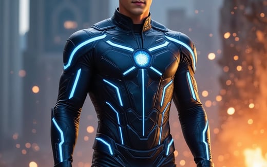 Superhero AI image example