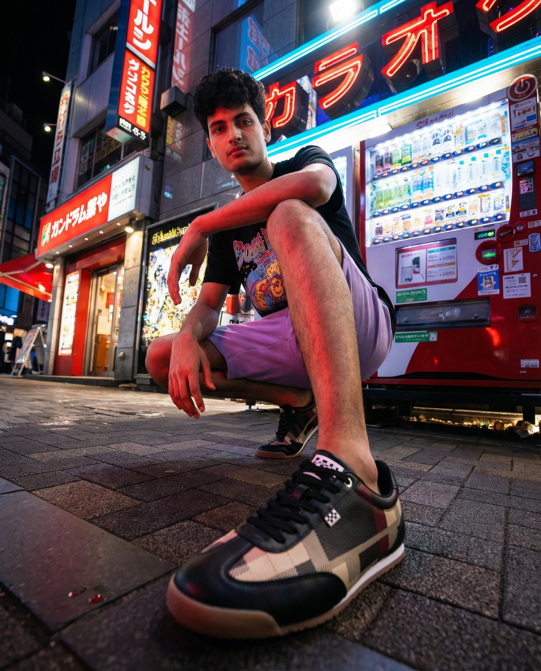 {
  "task_name": "Sneaker Try-On | A>C>B | Match Input B Style Exactly",
  "inputs": {
    "A": "sneaker product photo (single image) — product of truth",
    "B": "brand style reference photo (campaign look) — style of truth",
    "C": "user full body photo — identity of truth"
  },
  "role_map": {
    "priority_order": ["A_product_truth", "C_user_identity", "B_style_truth"],
    "A_product_truth": {
      "description": "Absolute source for sneaker identity. Never redesign.",
      "locks": [
        "shape",
        "proportions",
        "sole_thickness",
        "materials",
        "stitching",
        "colorway",
        "logo_design",
        "logo_placement",
        "logo_orientation",
        "logo_sharpness"
      ],
      "allowed": ["minor lighting adaptation", "minor reflection adaptation"],
      "forbidden": [
        "redesign",
        "logo distortion",
        "brand alteration",
        "blurred or unreadable logos",
        "added text/labels on sneaker"
      ]
    },
    "C_user_identity": {
      "description": "Absolute source for user identity (face + body). Must remain recognizable.",
      "locks": ["face identity", "body proportions", "skin tone"],
      "allowed": [
        "light commercial polish (natural contrast, clean rendering)",
        "minor artifact cleanup"
      ],
      "forbidden": ["face reshaping", "beauty-filter look", "identity drift"]
    },
    "B_style_truth": {
      "description": "Match Input B's visual language as closely as possible while keeping A and C locks.",
      "match_exactly": [
        "lighting direction/intensity",
        "color grading and contrast",
        "environment type and time-of-day",
        "camera angle and framing",
        "lens perspective/distortion level",
        "depth of field / background sharpness",
        "mood/attitude",
        "styling vibe (streetwear campaign)",
        "overall realism level"
      ],
      "do_not_copy": [
        "B person identity",
        "B face",
        "B body type",
        "B exact wardrobe items/branding text"
      ],
      "strength": "strong"
    }
  },
  "objective": {
    "goal": "Generate one 4:5 real commercial campaign photo where the user (C) is wearing the exact sneaker (A), and the entire photo style matches Input B (lighting/camera/environment/color/mood) as closely as possible.",
    "success_criteria": [
      "User remains clearly recognizable as themselves",
      "Sneaker from A is unchanged and logo is perfectly sharp/readable",
      "Photo reads as real commercial photography (no AI composite look)",
      "Sneaker is emphasized, but full outfit still looks good"
    ]
  },
  "composition_rules": {
    "pose": {
      "mode": "match_B_pose_language",
      "requirements": [
        "Adapt the user pose to match B's pose language (angle, attitude, weight shift) while staying natural for the user",
        "Do not replicate B pose 1:1 if incompatible with C anatomy or framing"
      ]
    },
    "clothing": {
      "preserve_user_clothing": true,
      "auto_adjust_only_for_visibility": [
        "pants hem fold/crop to expose sneaker cleanly"
      ],
      "forbidden": [
        "outfit replacement",
        "adding new garments",
        "adding brand logos or text"
      ],
      "style_requirement": "Make the existing outfit look intentional and campaign-ready via lighting, grading, and clean rendering (not wardrobe change)."
    },
    "sneaker_integration": {
      "replace_existing_footwear": true,
      "fit_and_scale": [
        "correct size relative to foot",
        "correct sole thickness per A",
        "correct perspective per B camera"
      ],
      "ground_contact": {
        "must_be_physical": true,
        "includes": ["correct shadow", "weight/pressure realism", "consistent perspective"]
      },
      "visibility": {
        "must_be_visible": true,
        "occlusion_policy": "keep_visible",
        "requirements": [
          "Ensure sneaker is unobstructed and visually readable",
          "Adjust clothing edges only if needed to keep sneaker visible"
        ]
      },
      "emphasis": {
        "priority": "high",
        "methods": [
          "composition frames sneaker clearly",
          "subtle perspective advantage consistent with B",
          "lighting highlights sneaker surfaces without blowing out logos"
        ]
      }
    },
    "camera_and_scene": {
      "source_of_truth": "B",
      "match": [
        "camera height and tilt",
        "framing and subject placement",
        "lens feel (wide vs normal)",
        "background density and bokeh/sharpness",
        "scene scale cues (street depth, signage, steps, pavement, etc.)"
      ]
    }
  },
  "output_settings": {
    "aspect_ratio": "4:5",
    "count": 1,
    "quality": "high",
    "style": "real commercial photography",
    "no_ai_composite_look": true
  },
  "hard_exclusions": [
    "stylized",
    "illustration",
    "cgi look",
    "cartoon",
    "anime",
    "over-smoothing",
    "plastic skin",
    "identity drift",
    "fashion distortion",
    "logo blur",
    "logo deformation",
    "added text or labels",
    "watermarks"
  ],
  "rejection_policy": {
    "reject_if": [
      "feet missing",
      "legs missing",
      "extreme pose that prevents realistic shoe placement",
      "severe blur",
      "feet area heavily occluded"
    ],
    "on_reject_message": "Please upload a full-body photo with clear legs and feet visible, minimal motion blur, and a natural standing or casual pose. Avoid extreme angles and heavy occlusion around the shoes."
  },
  "prompt_template": {
    "instruction": [
      "Use Input A as the only truth for sneaker design and branding. Do not redesign. Keep logos perfectly sharp and readable.",
      "Use Input C as the only truth for the person (face + body). The user must remain recognizable. Allow only light commercial polish; no face reshaping.",
      "Match Input B's style as closely as possible: lighting, environment, camera angle/framing, lens perspective, depth of field, color grading, contrast, and mood.",
      "Replace the user's footwear with the exact sneaker from A. Ensure realistic fit, correct scale, and physical ground contact with accurate shadow and perspective.",
      "Emphasize the sneaker as the main focal point, but keep the full outfit looking good and campaign-ready using B-style lighting and grading (no wardrobe replacement).",
      "Output one 4:5 real commercial streetwear campaign photo. No stylization, no CGI, no added text, no watermarks, no AI composite look."
    ]
  }
}