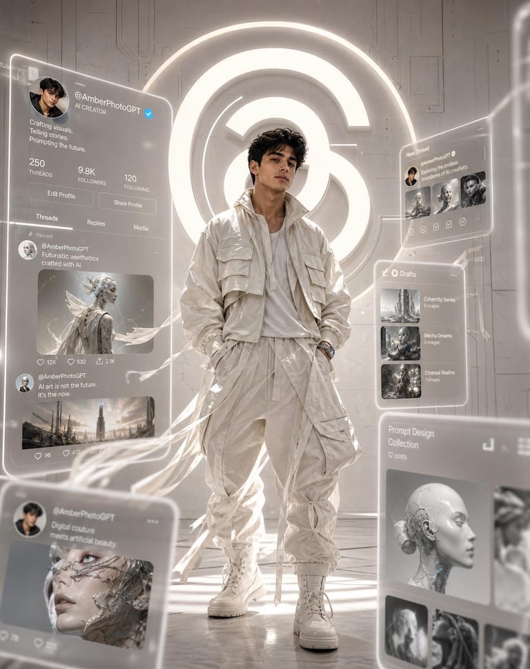 Ultra-cinematic editorial digital artwork in a clean white monochrome aesthetic 