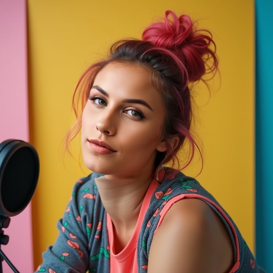 woman with a warm and knowledgeable expression, styled for an educational video. She is wearing professional or semi-casual attire, possibly holding a pen or tablet. The background features subtle geometric designs or a chalkboard effect
