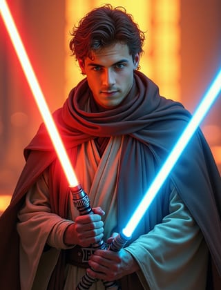 Star Wars AI image with galactic armor and dramatic action pose