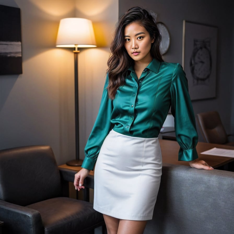 green professional dress