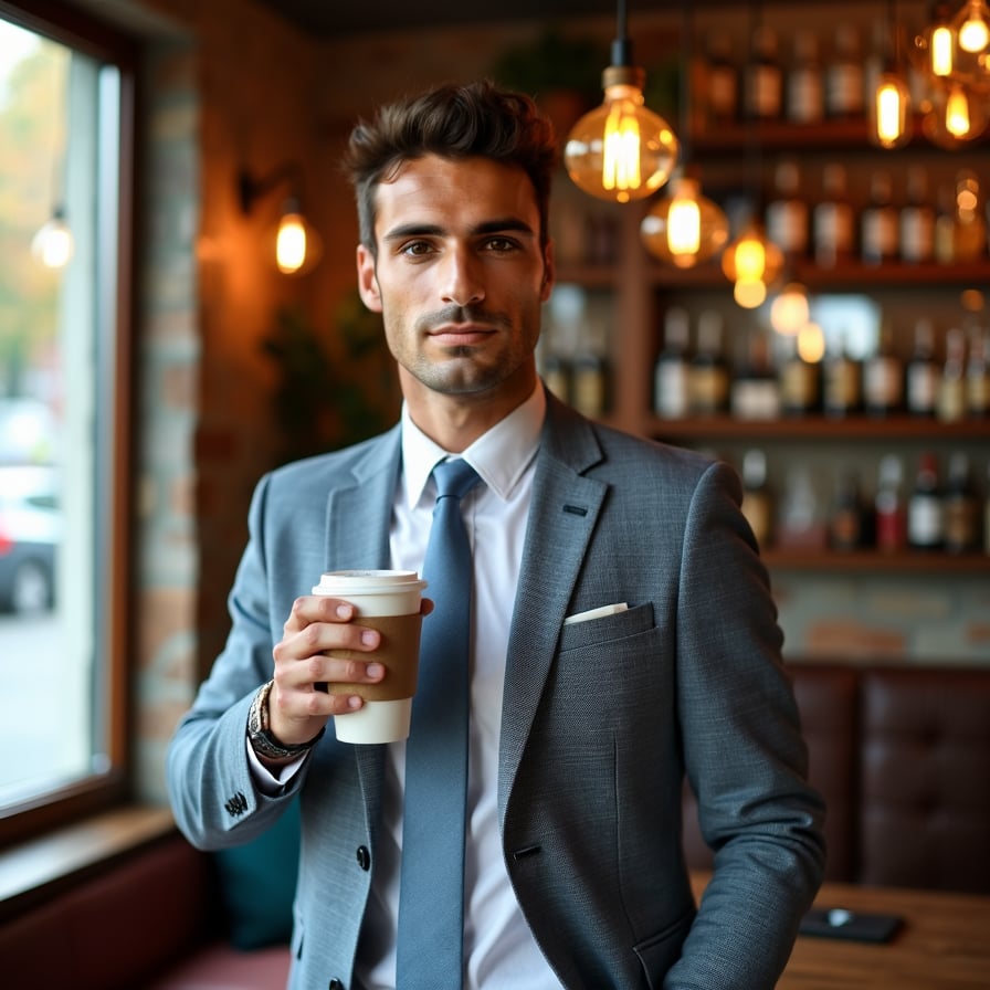 man dressed up for a date, going out for a fun activity or to a cute cafe