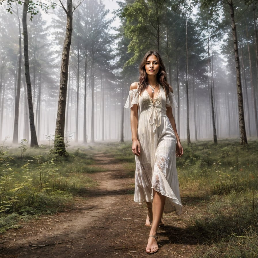 Mysterious twilight figure, silhouetted against a vivid dusk skyline.