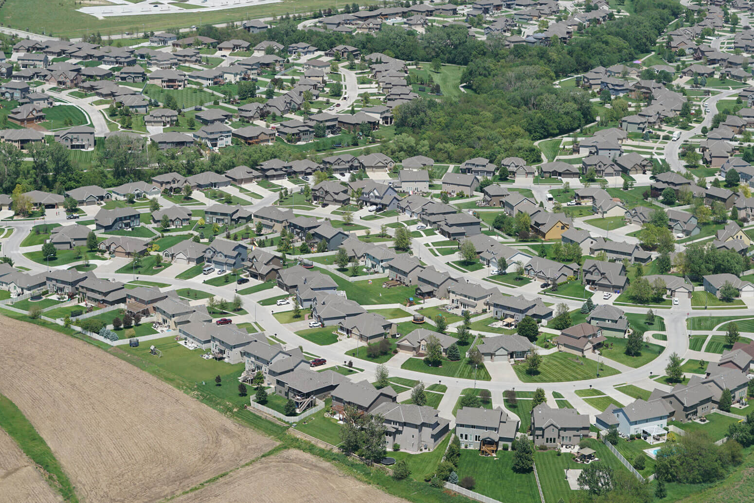 Aerial View of Elkhorn Neighborhood