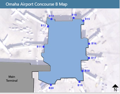 Airport Concourse B Map