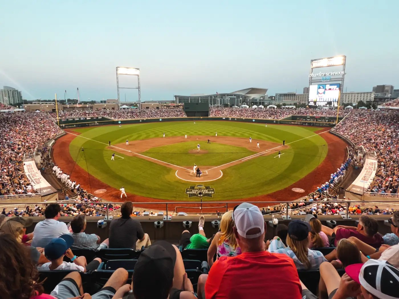 College World Series Game in Omaha