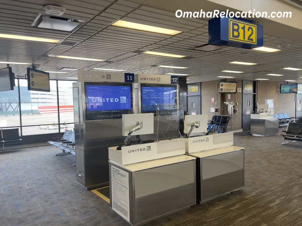 Gate B12 at Eppley Airfield in Omaha